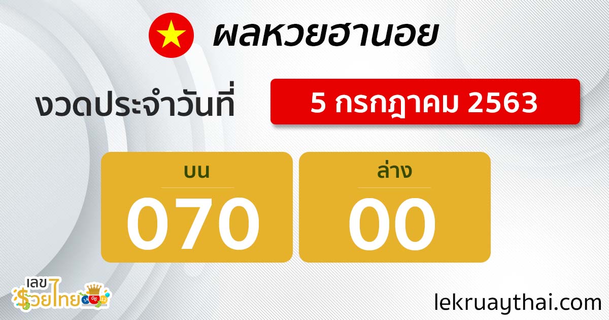 ตรวจหวยฮานอย