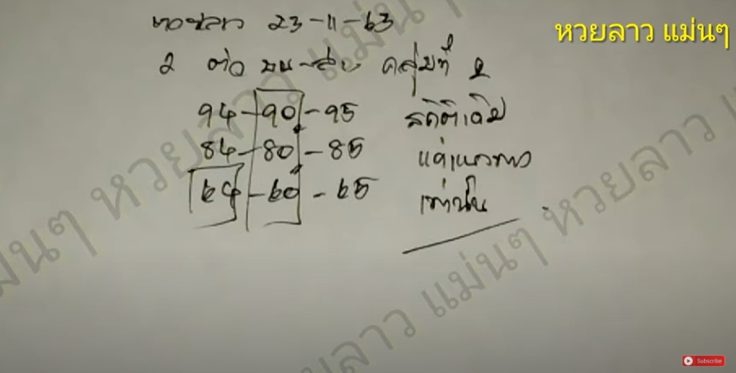 หวยลาวแม่นๆ เลขรวยไทย 23/11/63