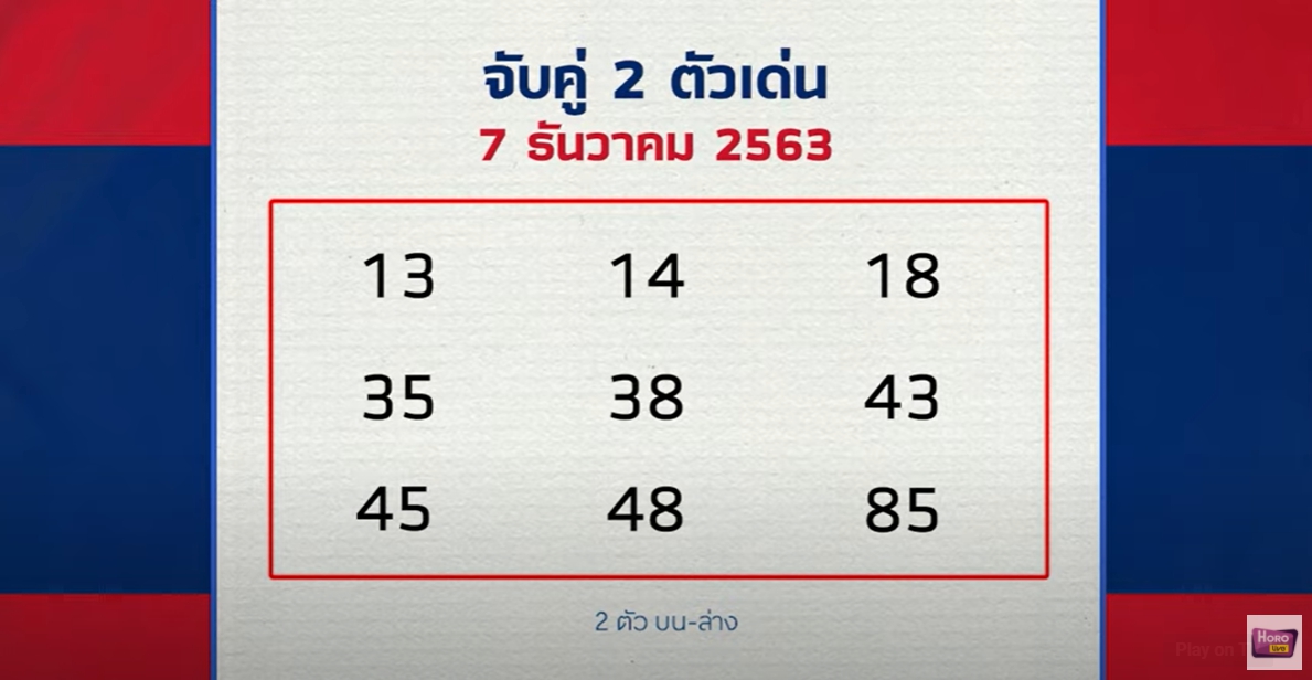 หมอไก่ให้โชค 7/12/63