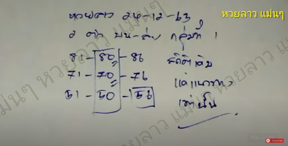 หวยลาวแม่นๆ 24/12/63