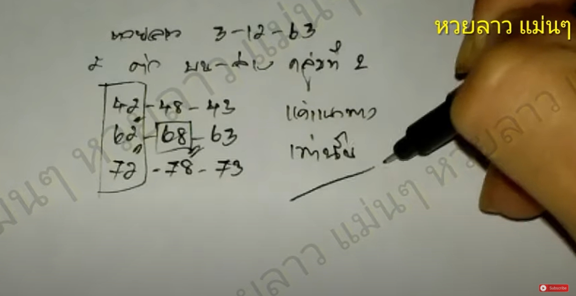 หวยลาวแม่นๆ 3/12/63