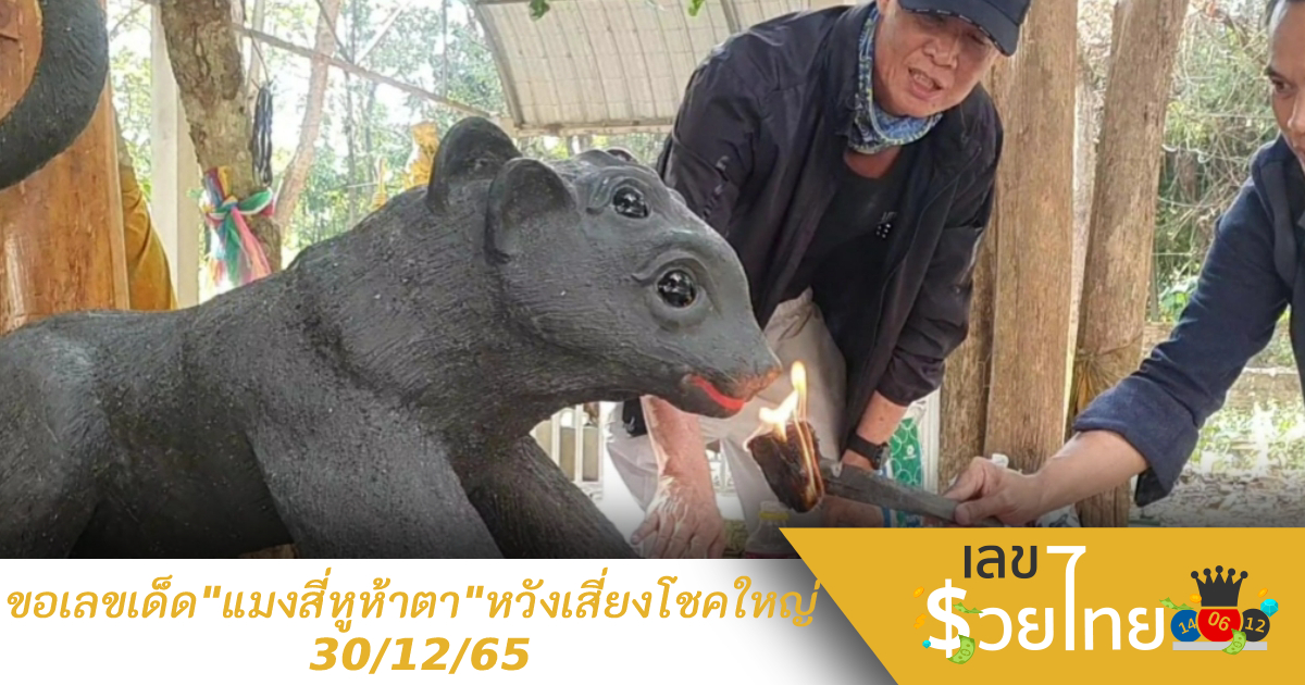 แห่ขอเลขเด็ด “แมงสี่หูห้าตา” หวังเสี่ยงโชคใหญ่ท้ายปี งวด 30/12/65