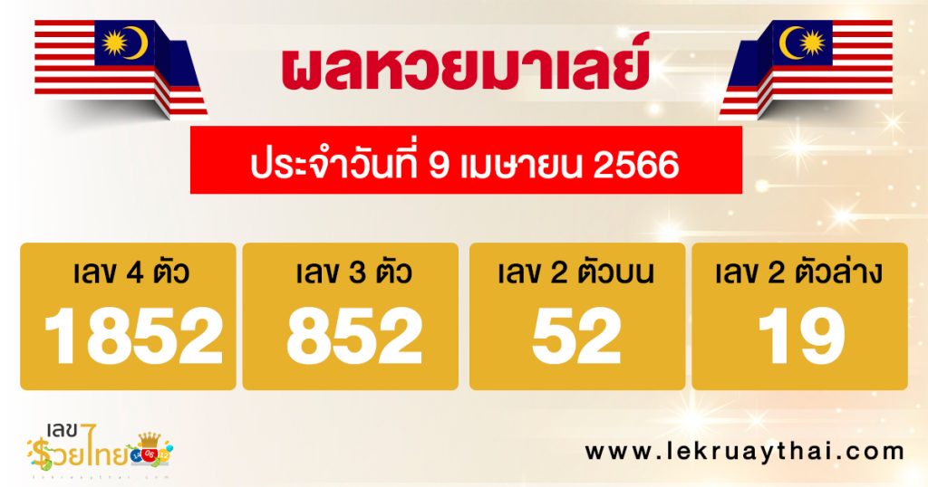 ผลหวยมาเลย์ 9/04/66