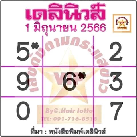 เลขเดลินิวส์ 1/6/66
