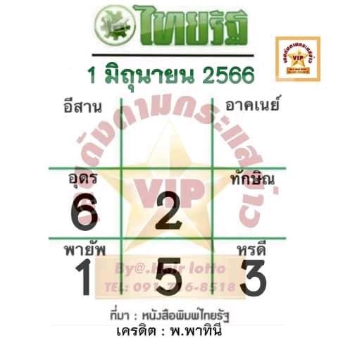 เลขไทยรัฐ 1/6/66