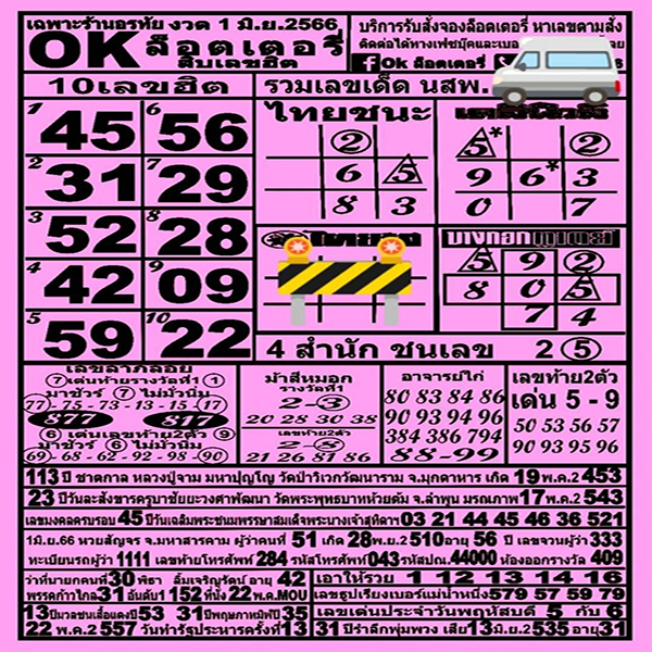 เลข ok ลอตเตอรี่ 1/6/2566