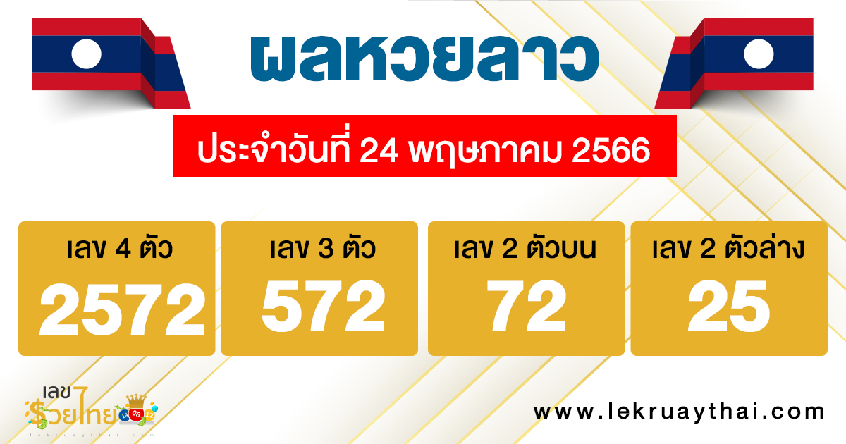 ผลหวยลาวประจำวันที่ 24/05/2566