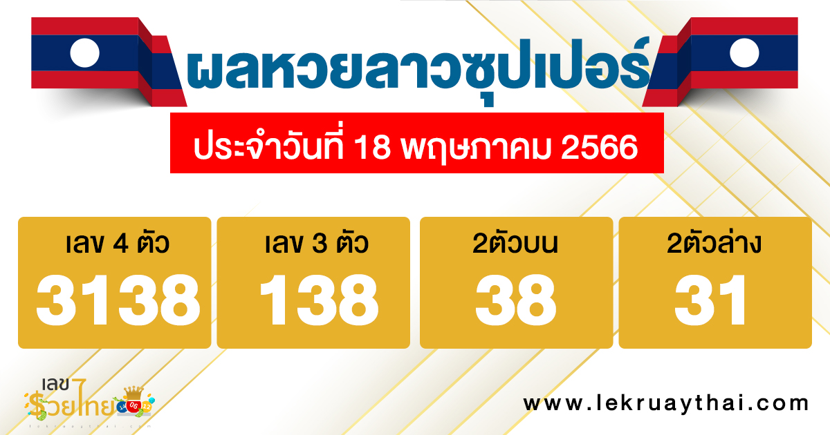 ผลหวยลาวซุปเปอร์ 18/05/66