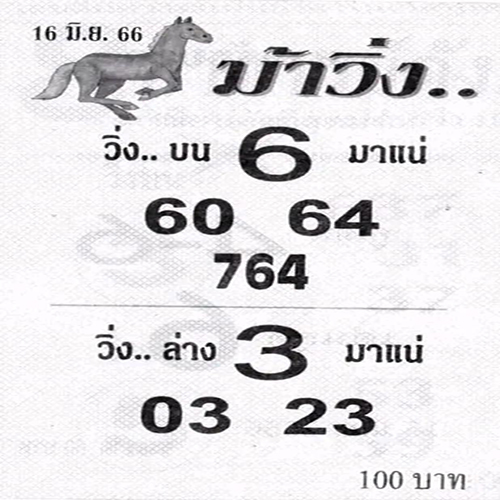 เลขม้าวิ่ง 