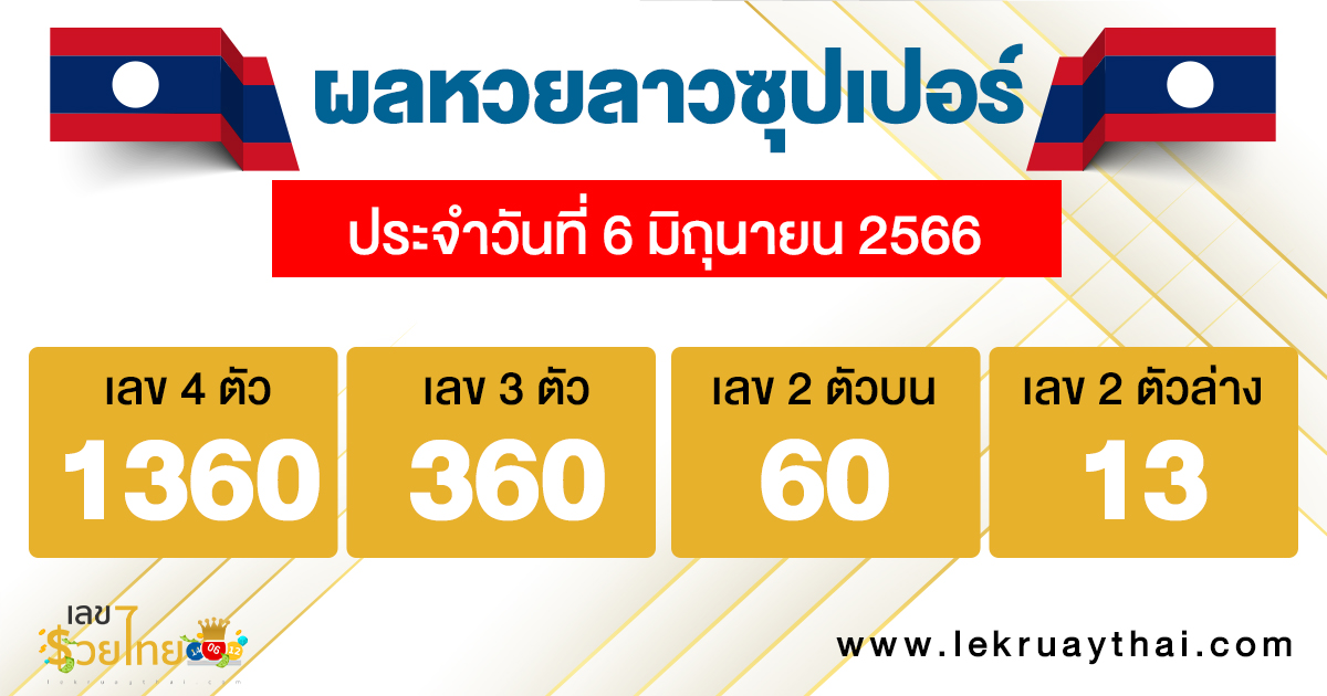 ผลหวยลาวซุปเปอร์ 6/6/66
