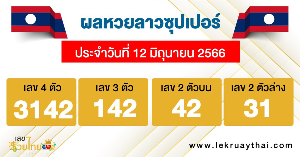 ผลหวยลาวซุปเปอร์ 12/6/66