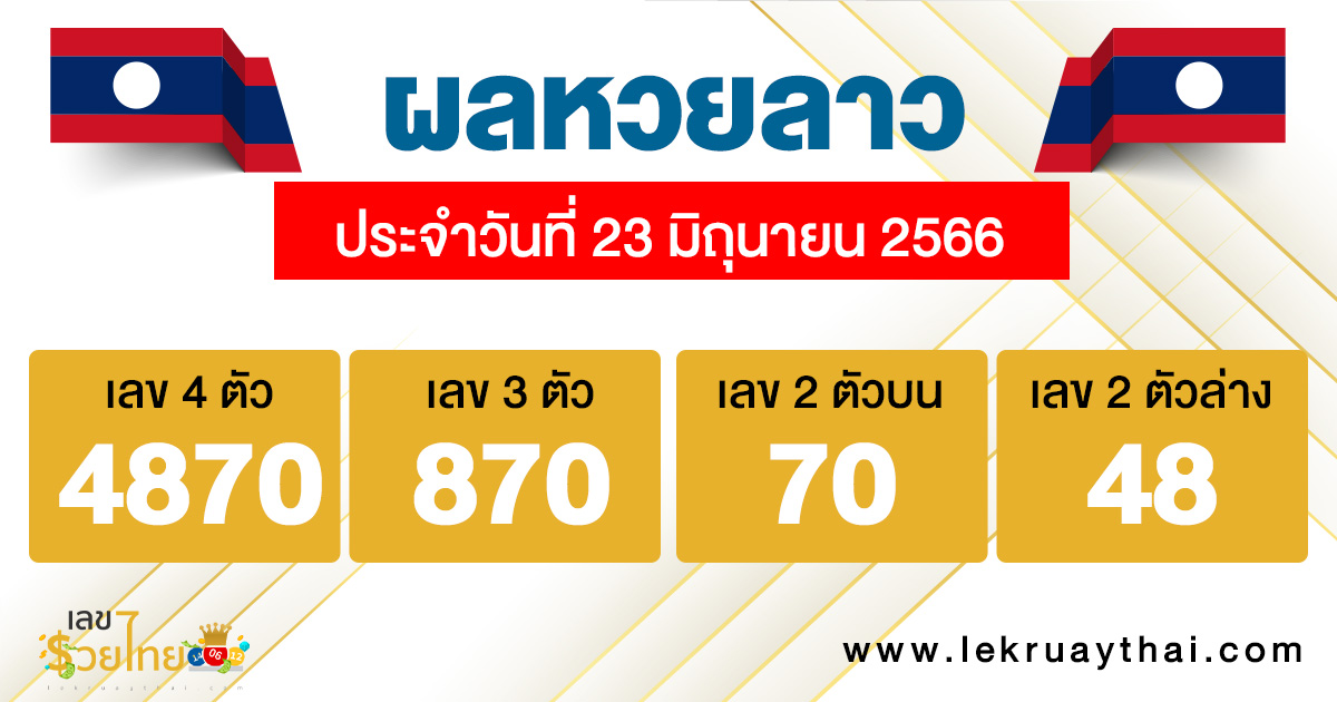 ผลหวยลาว 23/06/66