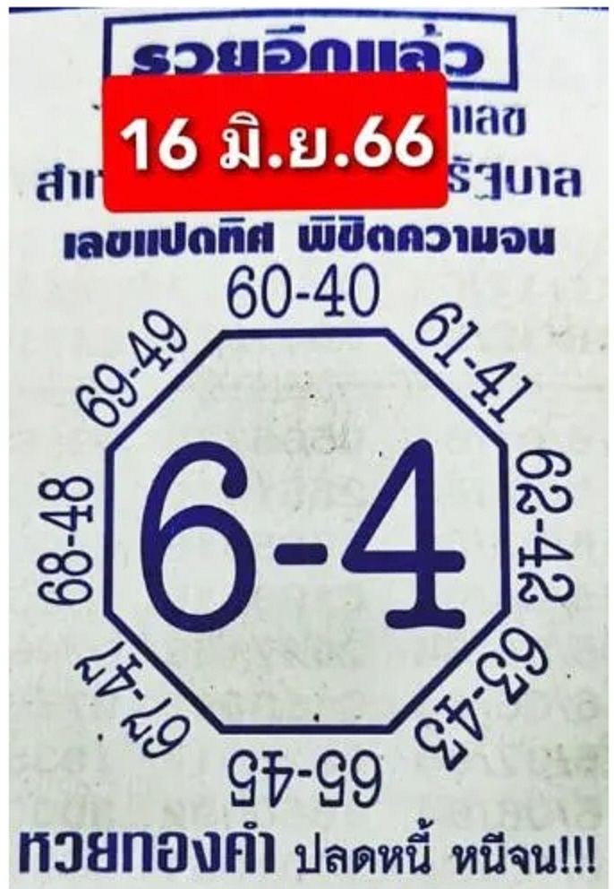 เลขแปดทิศ 16/6/66