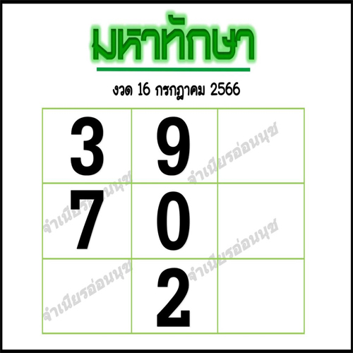 เลขมหาทักษา