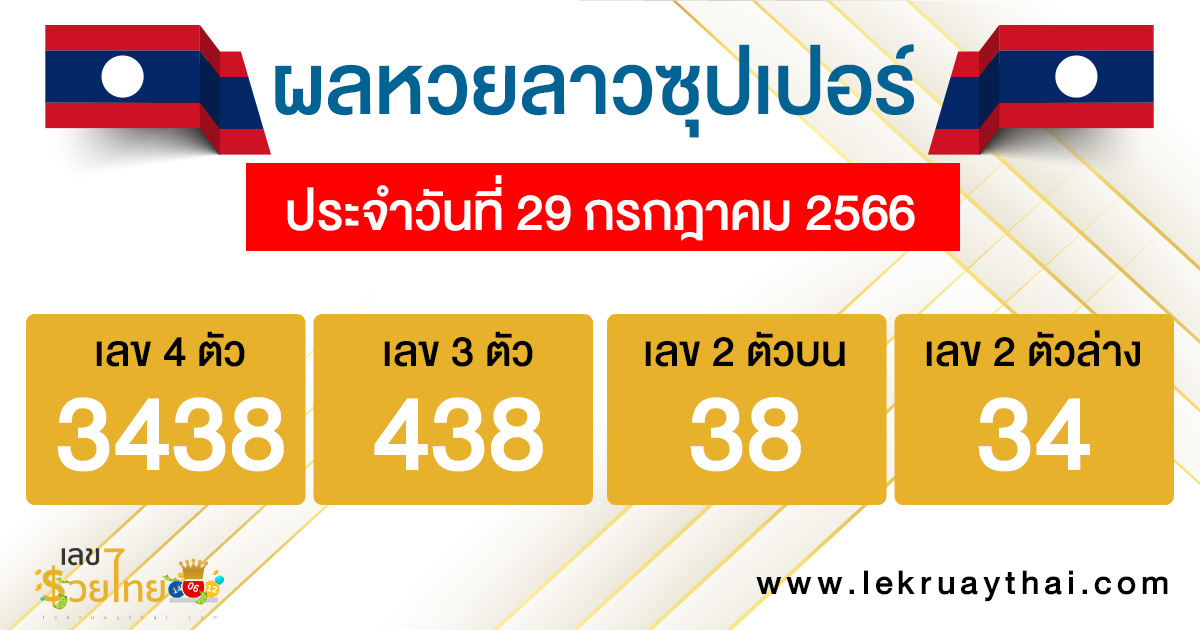ผลหวยลาวซุปเปอร์ 29/7/2566-lekruaythai