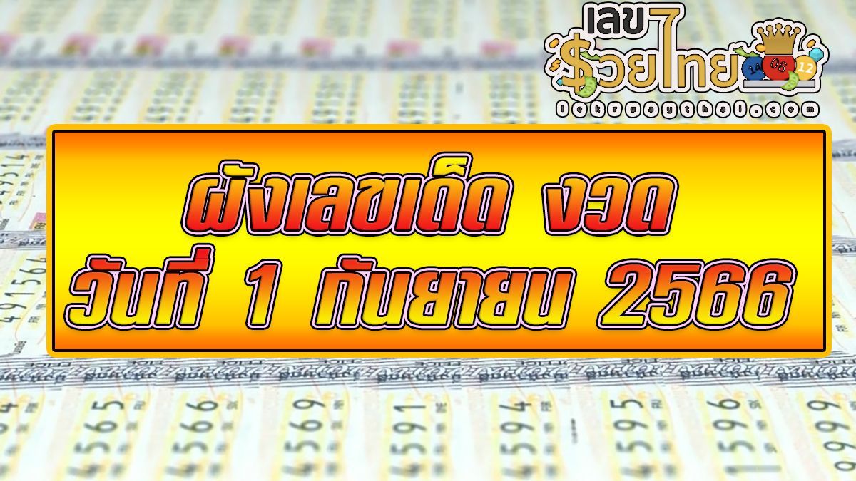 ผังเลขเด็ด 1 9 66 งวดวันที่ 1 กันยายน 2566 คอหวยห้ามพลาดส่องเลขเด็ด 2ตัว 3ตัว แนวทางแม่นๆรีบจดด่วน!!