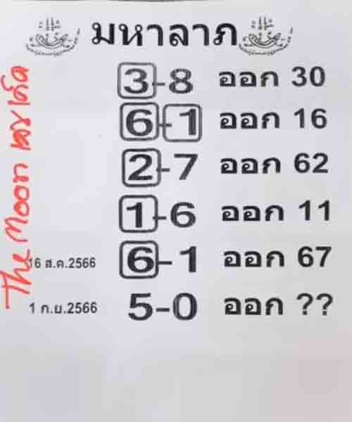 เลขมหาลาภ 1 9 66