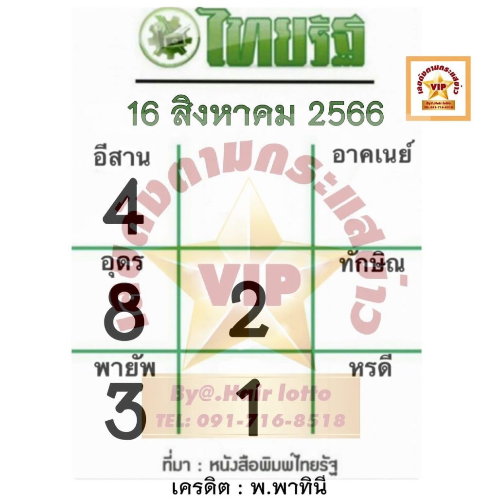 เลขไทยรัฐ 16/08/66-lekruaythai
