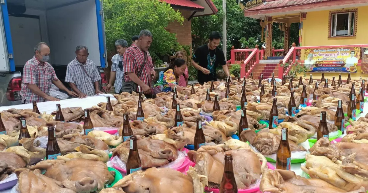 แก้บนหัวหมู หลวงพ่อเคลือบ