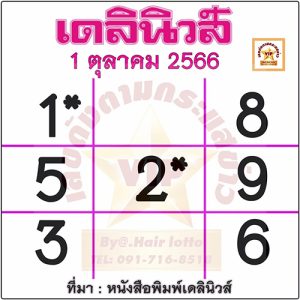 เลขเดลินิวส์ 1 10 66-lekruaythai.com