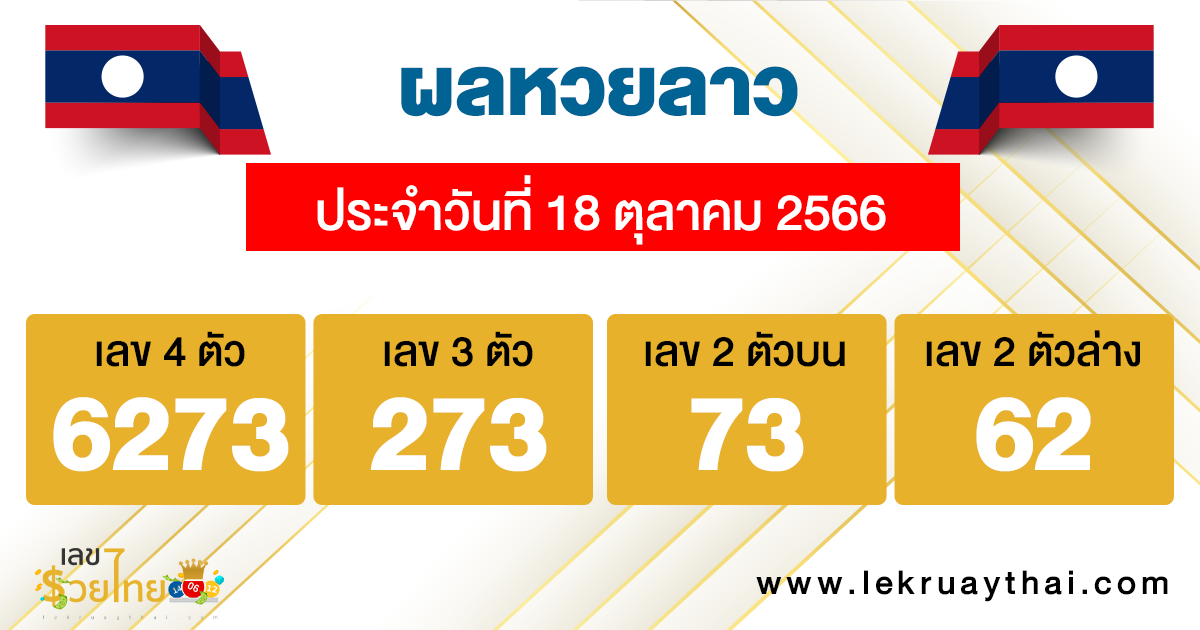 ผลหวยลาว 18/10/66