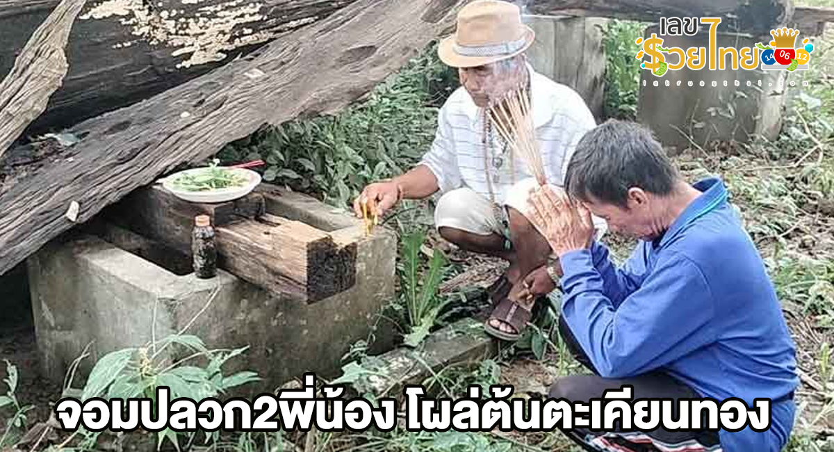 ชาวบ้านฮือฮา จอมปลวก2พี่น้อง โผล่ต้นตะเคียนทอง พากันแต่งขันธ์5 ขอเลขเด็ด