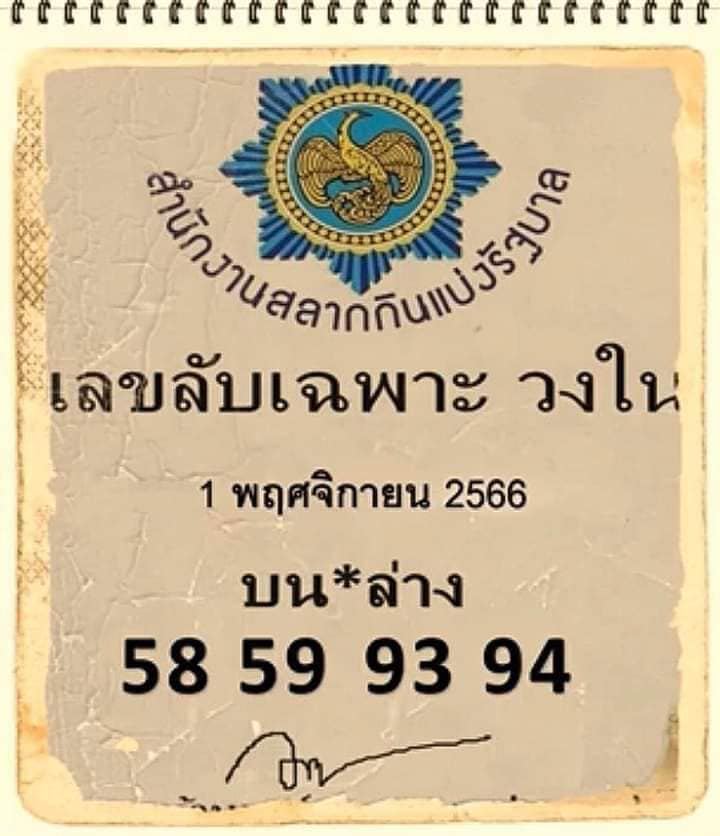 เลขเด็ดวงใน-"Lucky number insider"