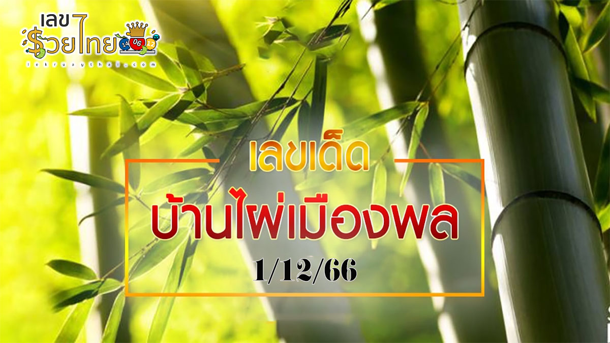 บ้านไผ่เมืองพล 1 12 66 อัพเดทเลขเด็ด หวยบ้านไผ่เมืองพล รวบรวมหวยทำมือชื่อดังเข้าตรงตัว บน-ล่าง