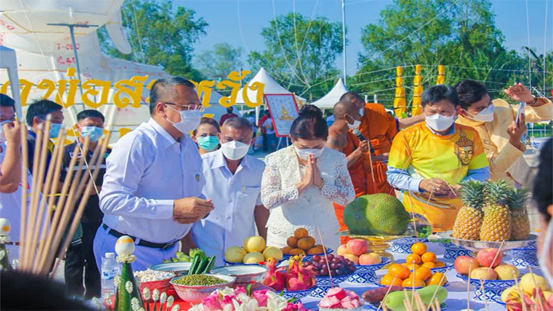 พิธีหล่อพระพุทธรูป วัดหลวงพ่อสมหวัง-"Buddha statue casting ceremony Luang Phor Somwang Temple"