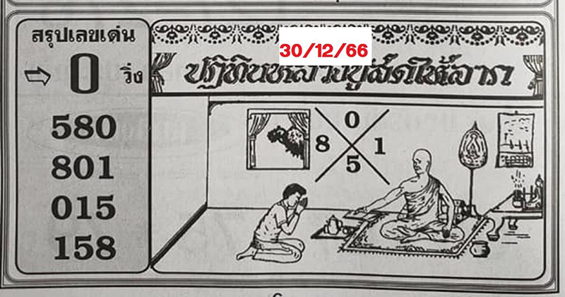 ปฏิทินหลวงปู่สด 30 12 66-"Luang Pu Sod calendar"