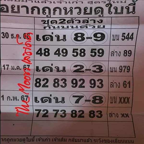 อยากถูกหวยดูใบนี้ -"Want to win the lottery? Look at this ticket "