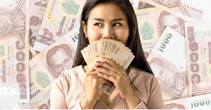 ฝันว่าจับธนบัตรหลายใบ -"Dreaming of holding many banknotes"