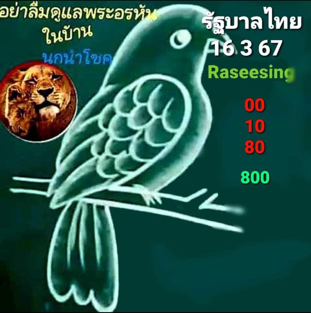 นกนำโชค 16 3 67-"Lucky bird"