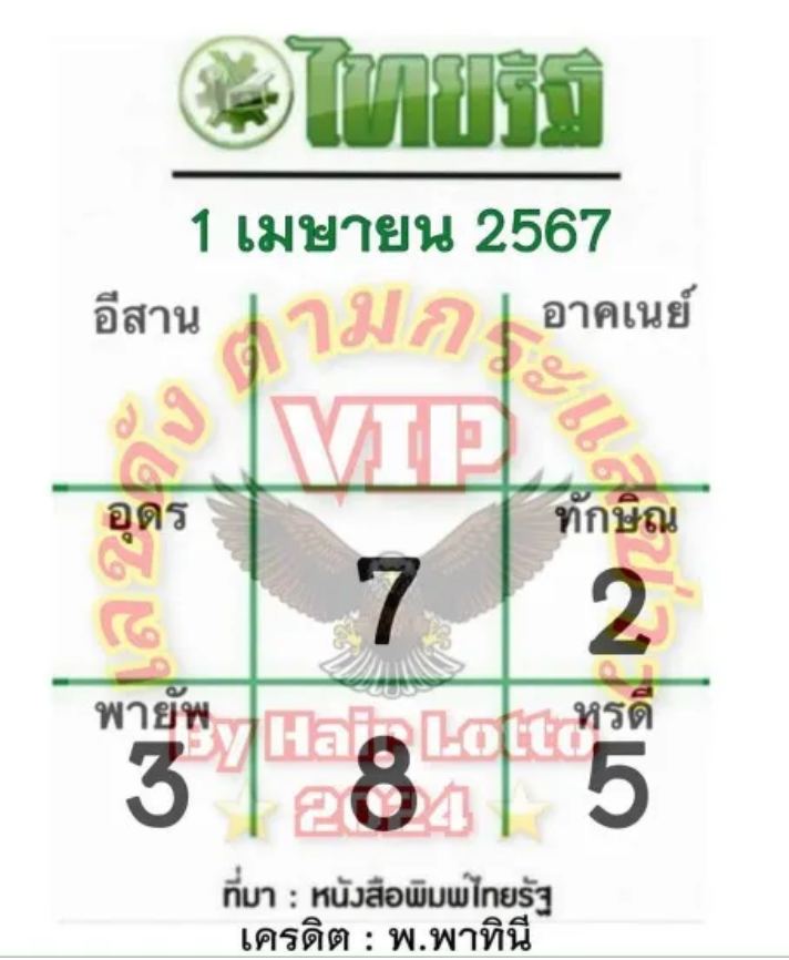 เลขเด็ดเลขไทยรัฐ - "Thairath lucky numbers"