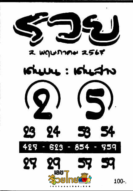 รวย เด่นบน-ล่าง 2 5 67-"Rich, outstanding top-bottom 2 5 67"