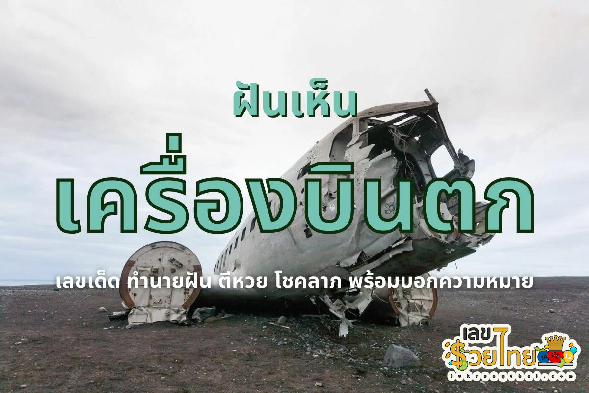 ฝันเห็น เครื่องบิน ตก ไฟไหม้ เลขเด็ด- "Dreaming of seeing a plane crash and catch fire, lucky numbers."