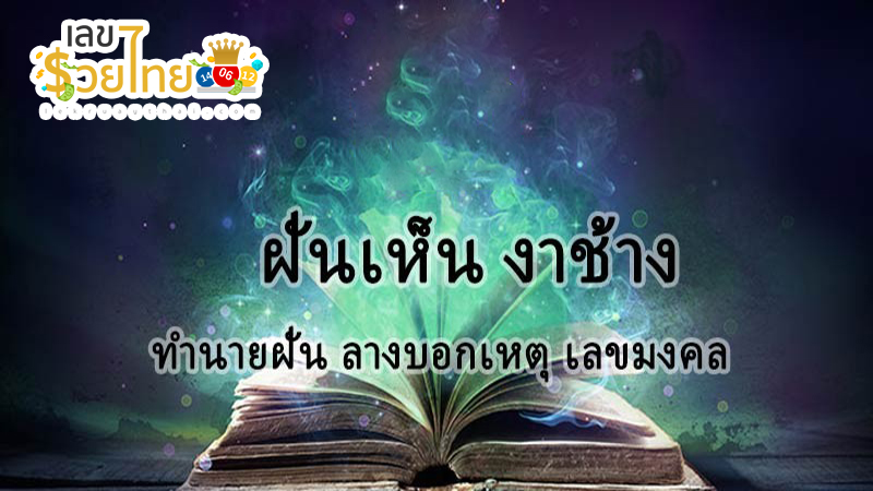 ฝันเห็น งาช้าง 1 อันเลขเด็ด -"Dreamed of seeing 1 ivory, lucky number."