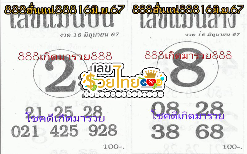 เลขบนเลขล่าง 16 6 67 -"Top number, bottom number 16 6 67"