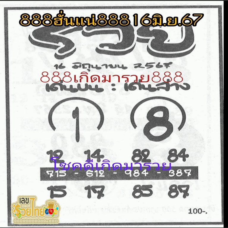 เลขรวย 16 6 67 -"Thairath lottery 16 6 67"