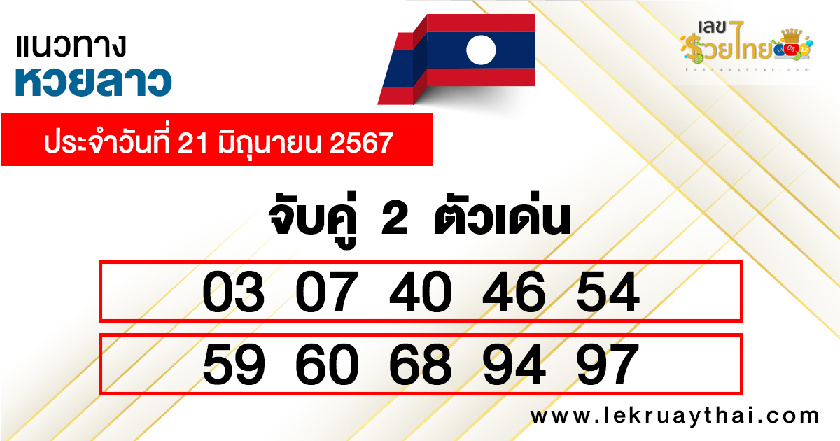 แนวทางหวยลาววันนี้ แม่น ๆ วันนี้ -"Today's Lao lottery guideline accurate today"