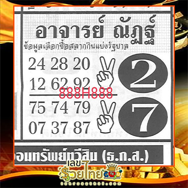 เลข อ.ณัฐฏ์ 16 7 67-"Achan Nat's number-16 7 67"