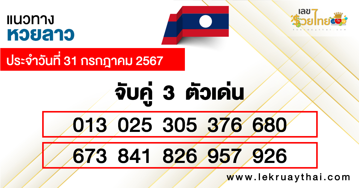 แนวทางหวยลาววันนี้-"Guidelines for Lao lottery today"