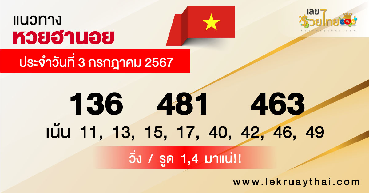 แนวทางหวยฮานอย-"Hanoi lottery guidelines"