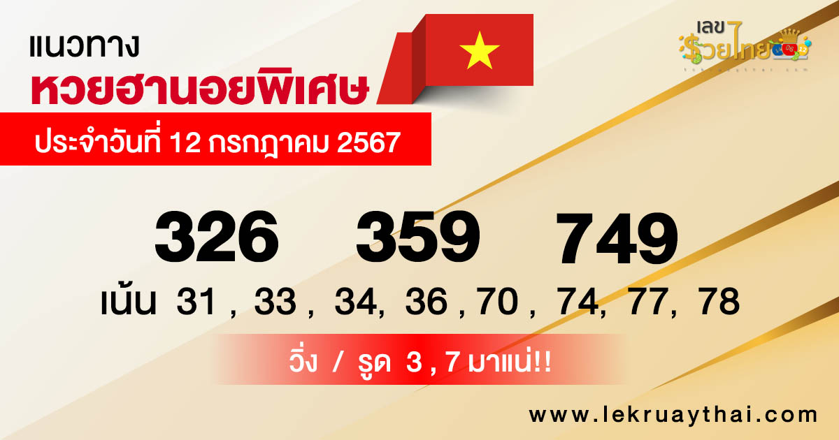 แนวทางการจับสลากพิเศษฮานอย - "Special Hanoi lottery guidelines"