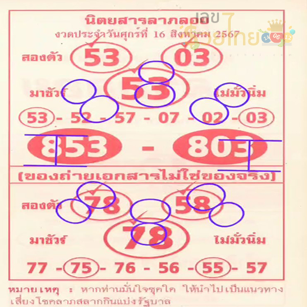 เลขลาภลอย 16 8 67-"Fortune numbers 16 8 67"