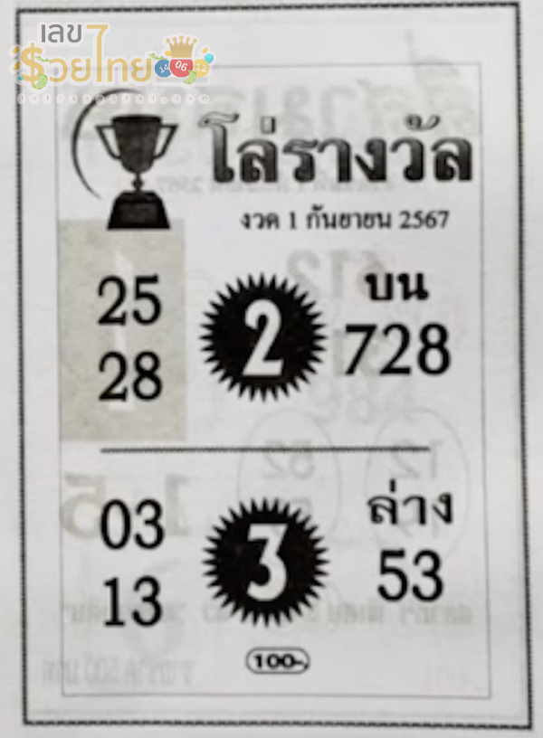 เลขโล่รางวัล 1 9 67-"Award shield number 1 9 67"