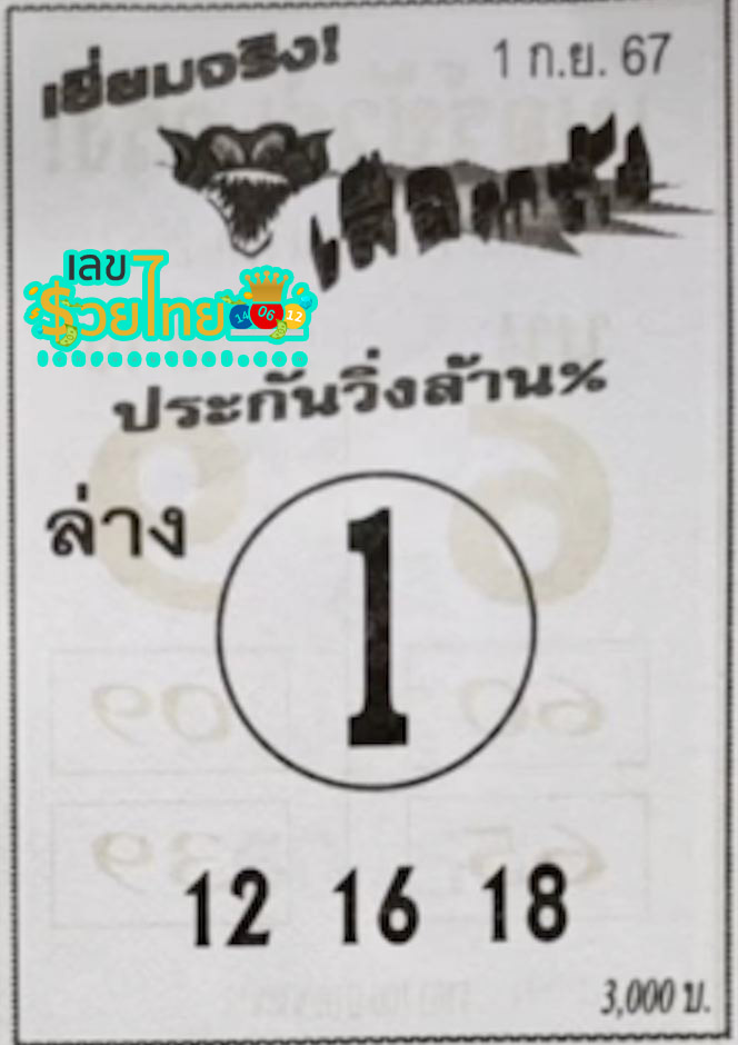 เลขเสือตกถังประกันล้าน% 1 9 67-"Tiger numbers are guaranteed a million% 1 9 67"