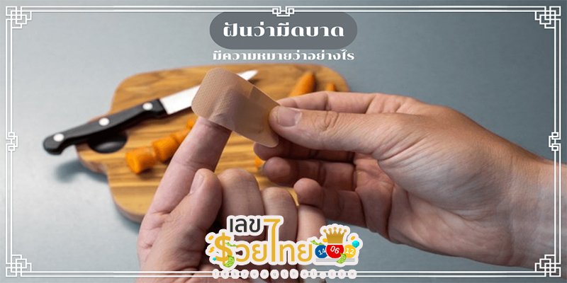ฝันว่ามีดบาดมือ -"I dreamed that I cut my hand with a knife."