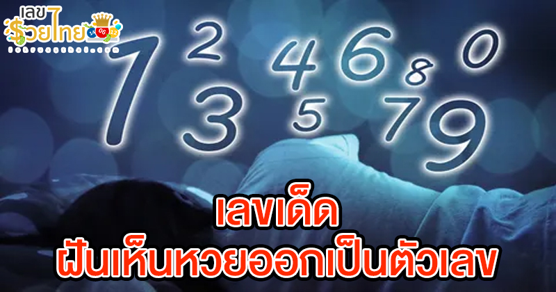 ฝันเห็นหวยออก2ตัว-"I dreamed that I saw two lottery numbers come out."