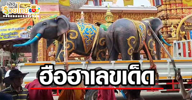 เลขทะเบียนรถอัญเชิญรูปปั้น พญาช้าง-"The license plate number of the vehicle carrying the statue of the King of Elephants"